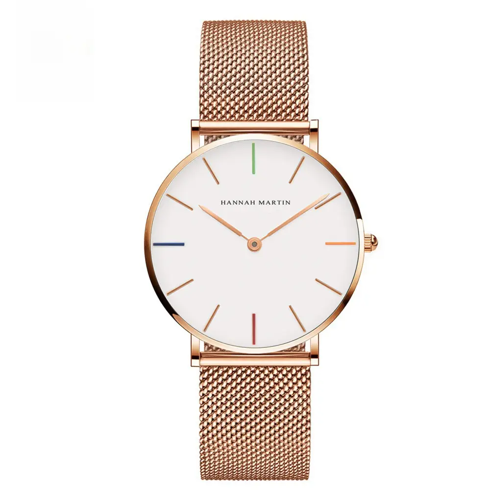 Gold Mesh Watch 36mm Japanese Movement Quartz - Image 5