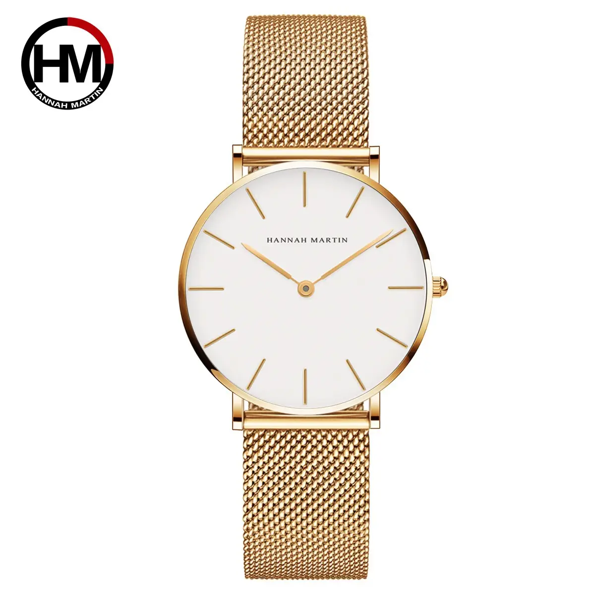 Gold Mesh Watch 36mm Japanese Movement Quartz - Image 8