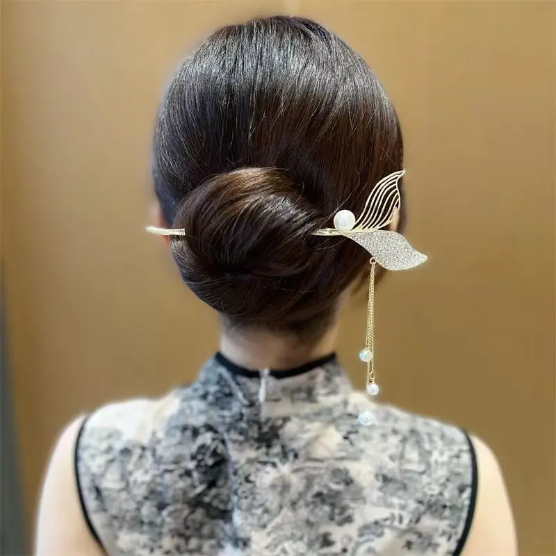 Pearl Tassel Hairpin for Women Ancient Style Han Dynasty