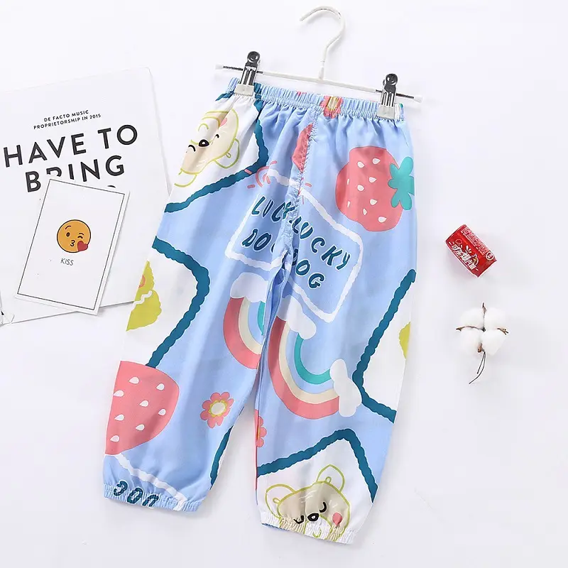 Children's Floral Anti-Mosquito Pants Spring Summer - Image 14