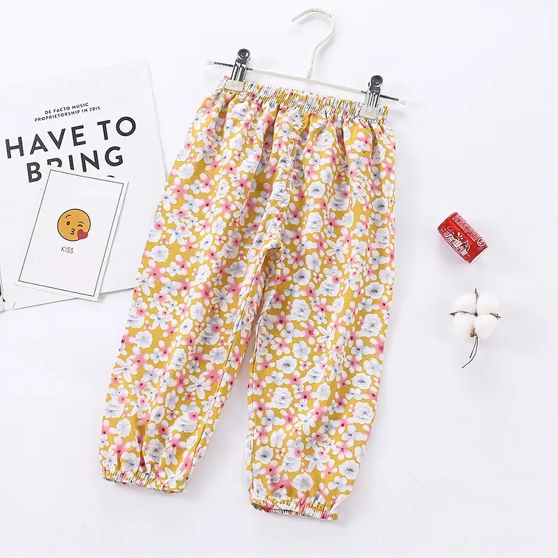 Children's Floral Anti-Mosquito Pants Spring Summer - Image 5