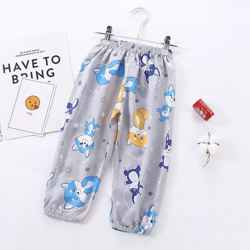 Children's Floral Anti-Mosquito Pants Spring Summer - Image 3