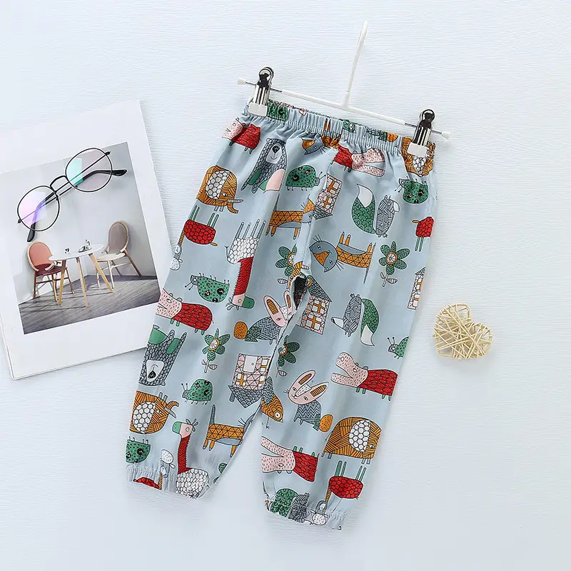 Children's Floral Anti-Mosquito Pants Spring Summer - Image 8