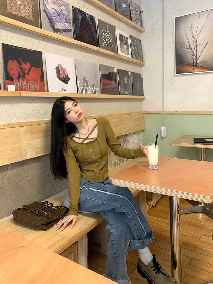 Women Slim Fit Ribbed Long Sleeve Top Grey 2025 — feature 20