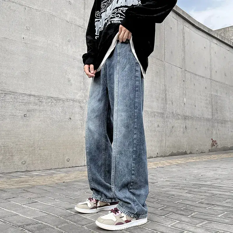 Hip-Hop Jeans Men Wide Leg Spring Autumn Pants