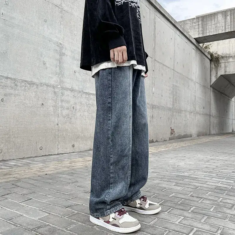 Hip-Hop Jeans Men Wide Leg Spring Autumn Pants