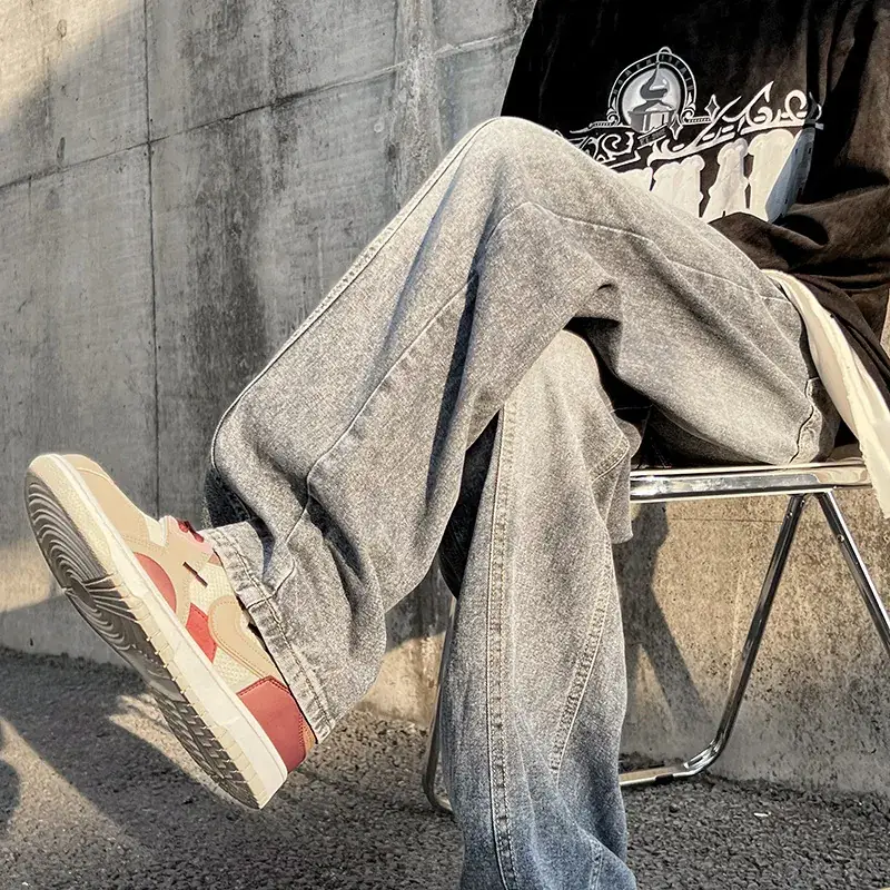Hip-Hop Jeans Men Wide Leg Spring Autumn Pants