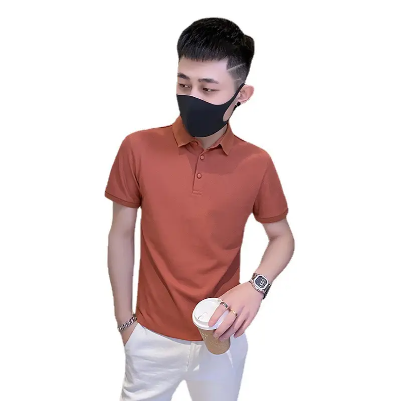 Men's Beige Polo T-Shirt Summer Duffian Handsome - Image 12