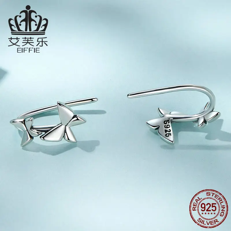 Sterling Silver Butterfly Earrings for Women - Image 4