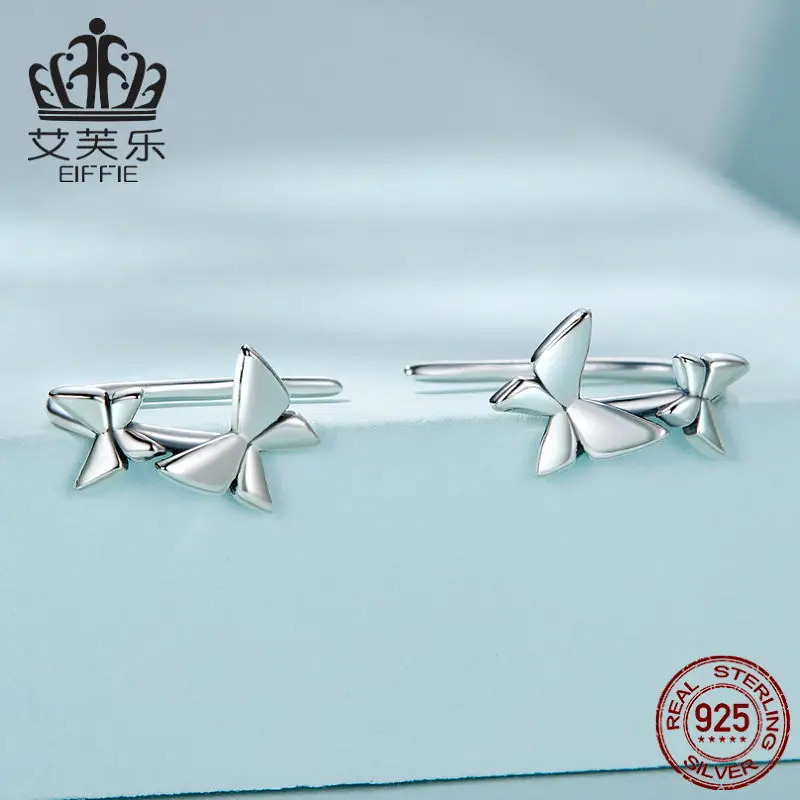Sterling Silver Butterfly Earrings for Women - Image 5