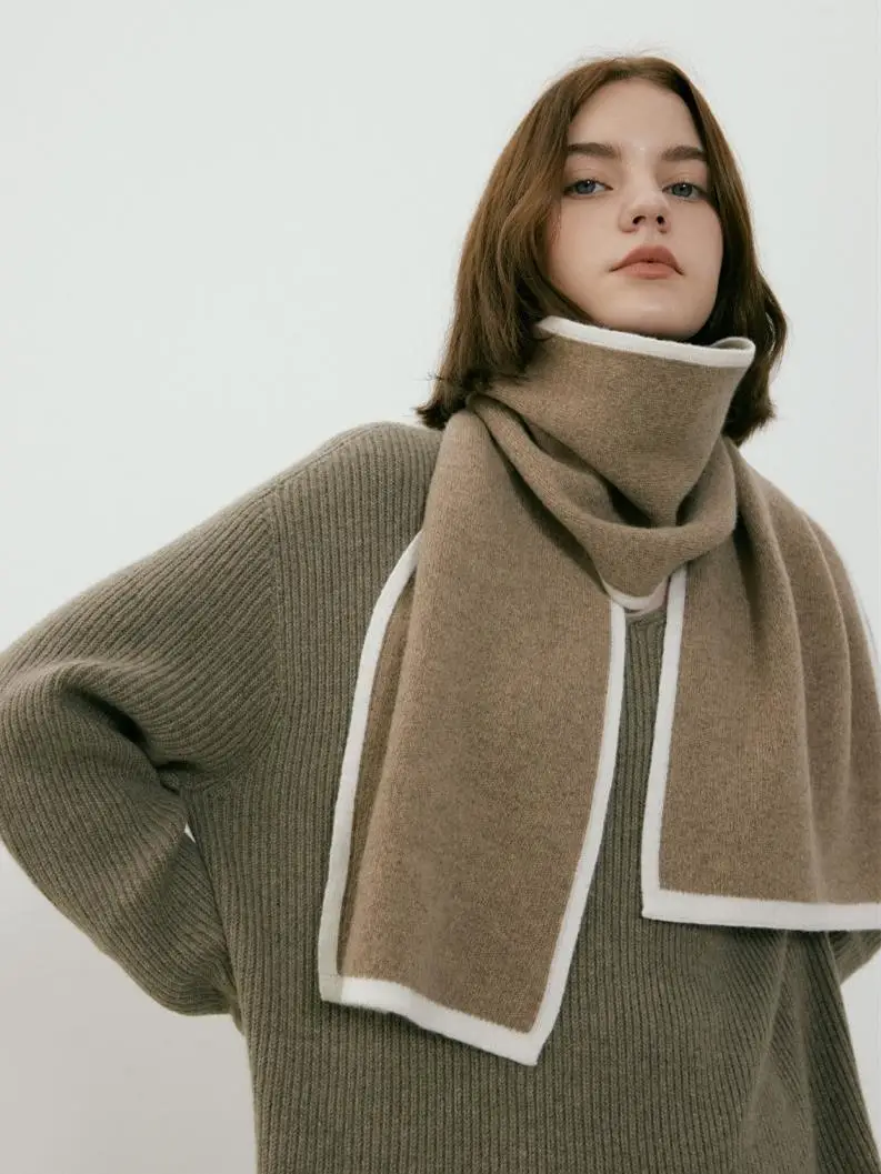 2022 New Warm Knitted Shawl Scarf Dual Use Unisex - Image 6