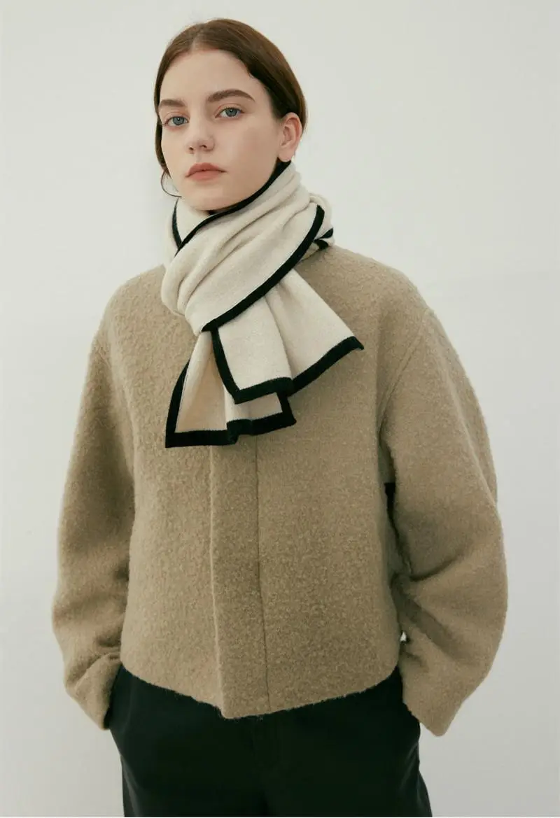 2022 New Warm Knitted Shawl Scarf Dual Use Unisex — feature 19