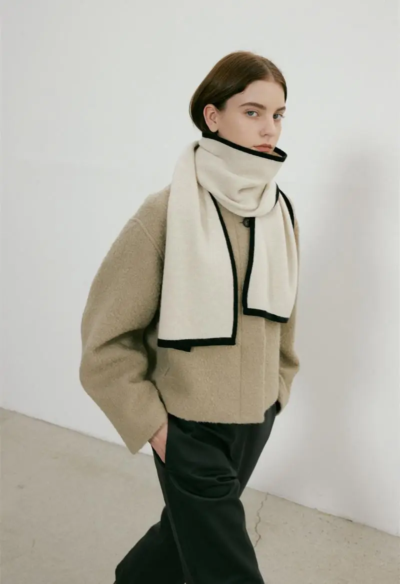 2022 New Warm Knitted Shawl Scarf Dual Use Unisex — feature 21