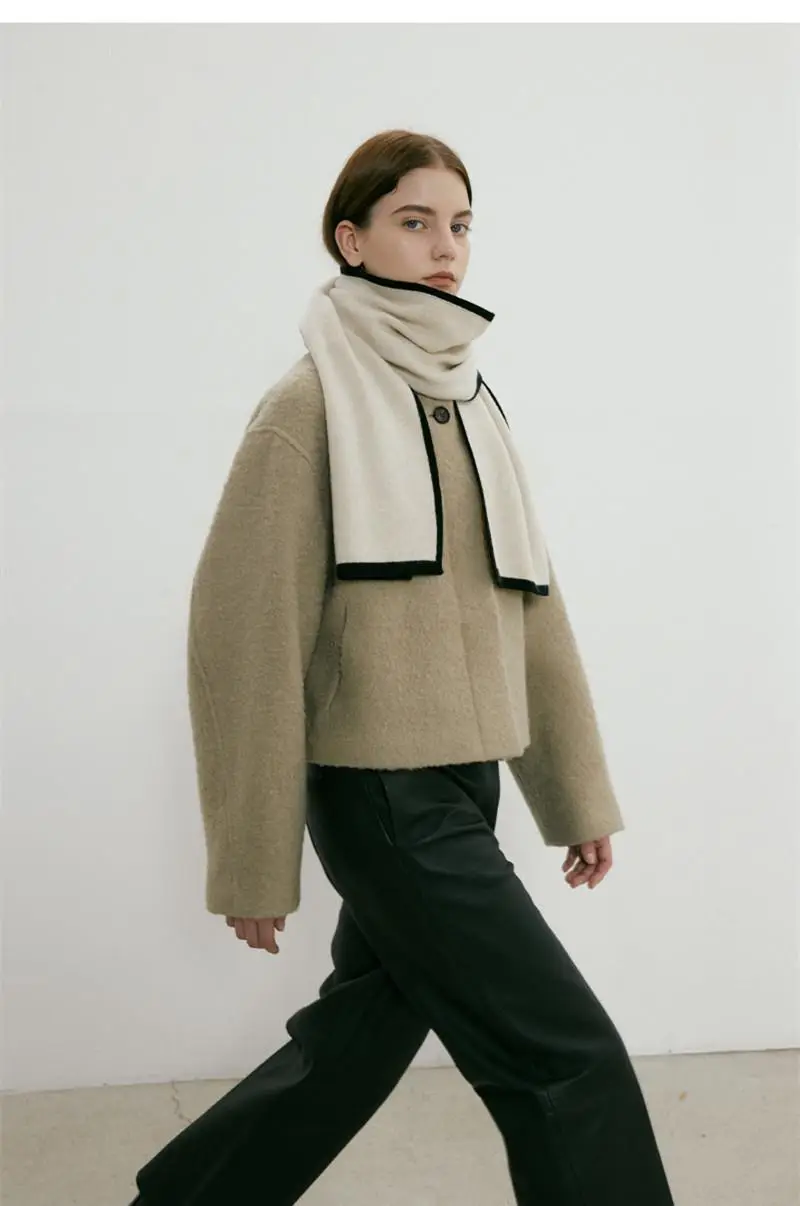 2022 New Warm Knitted Shawl Scarf Dual Use Unisex — feature 23