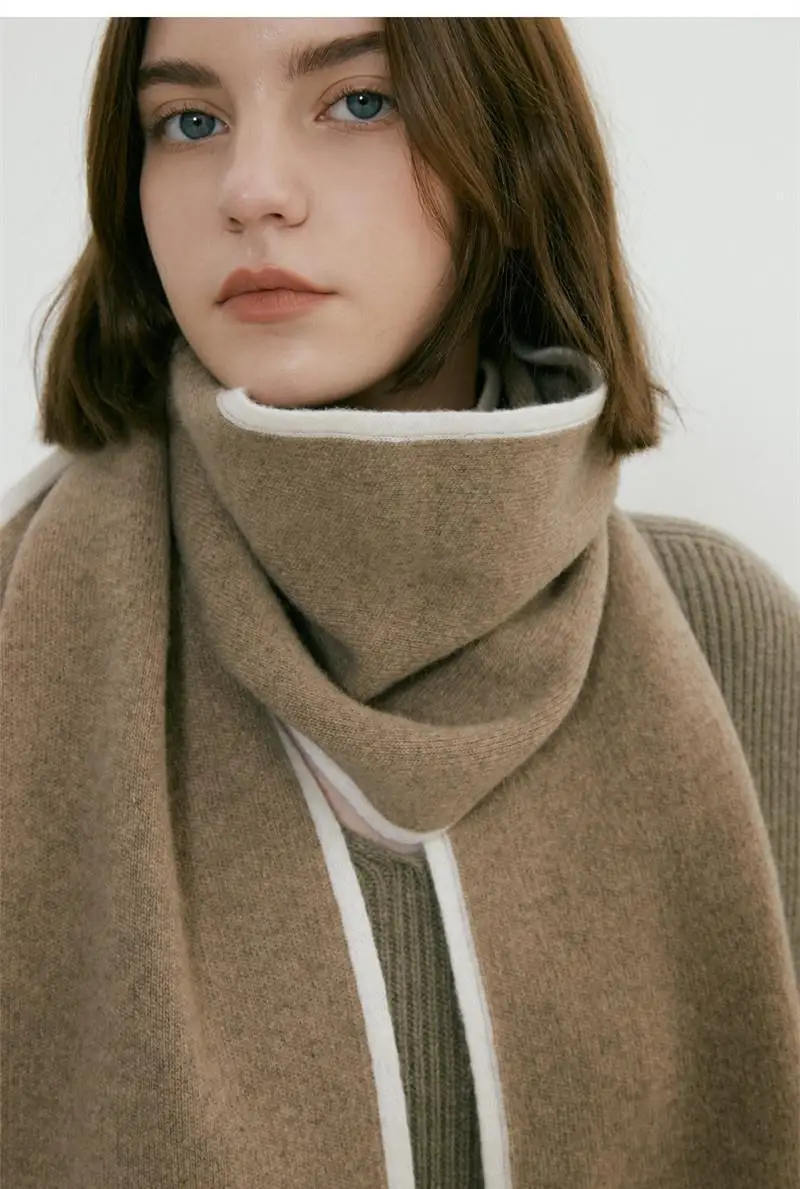 2022 New Warm Knitted Shawl Scarf Dual Use Unisex — feature 25