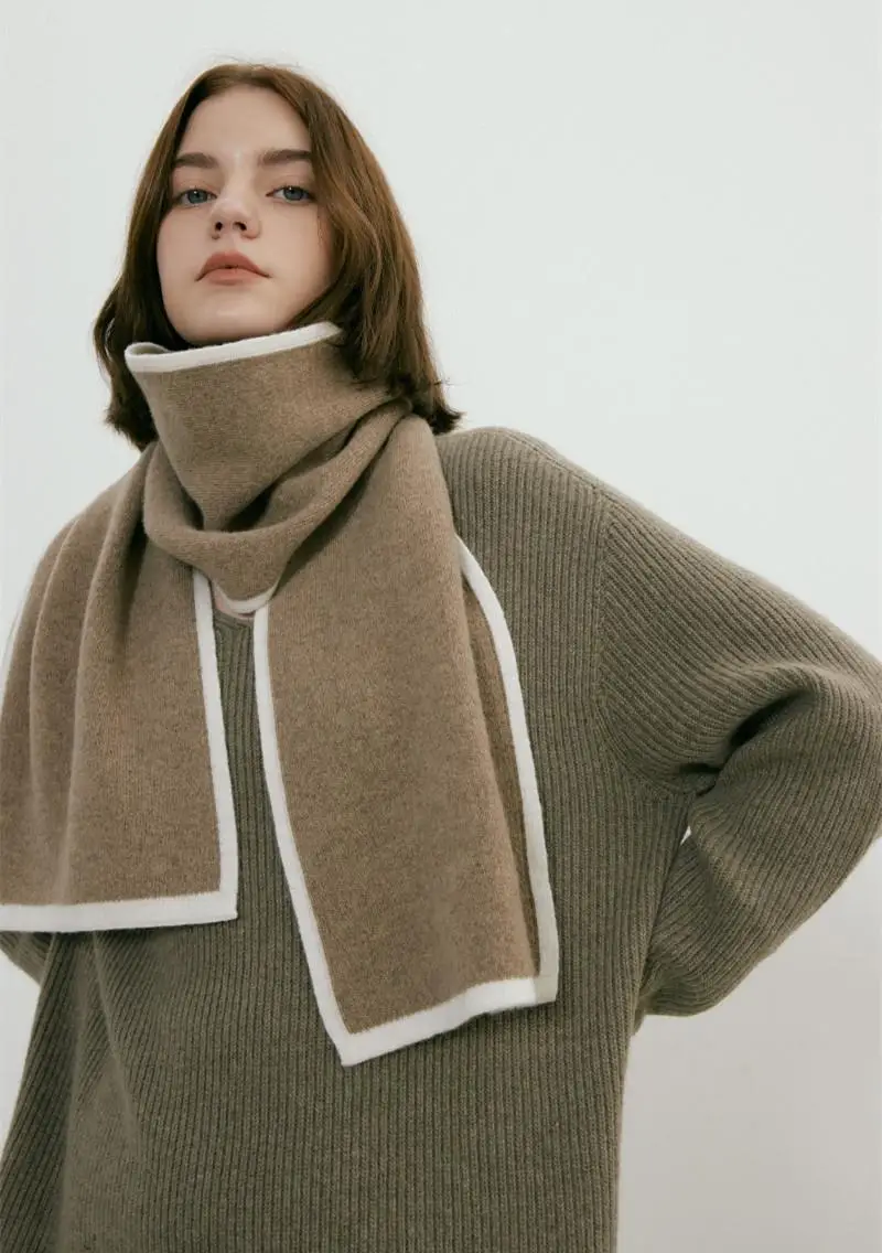 2022 New Warm Knitted Shawl Scarf Dual Use Unisex — feature 26
