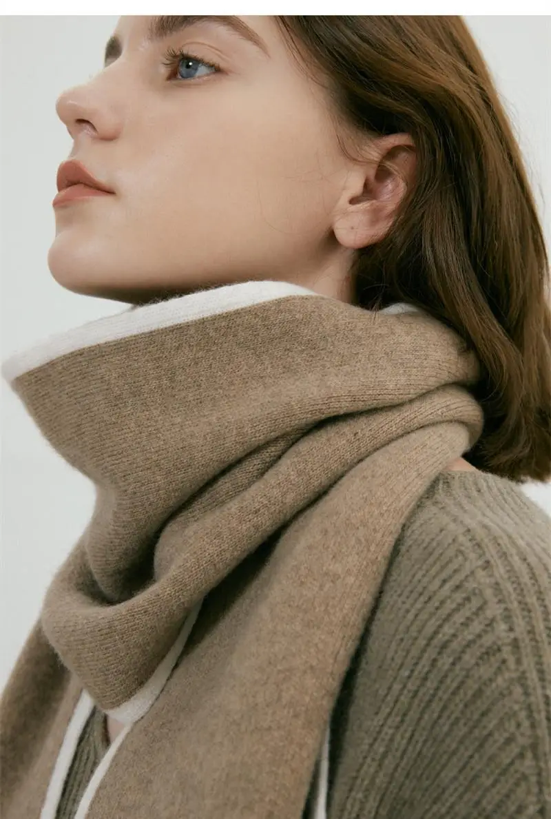 2022 New Warm Knitted Shawl Scarf Dual Use Unisex — feature 27