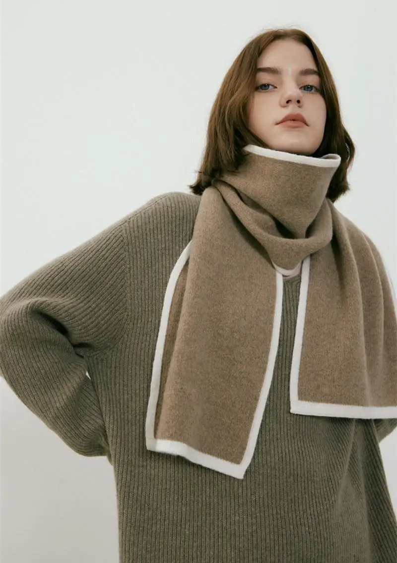 2022 New Warm Knitted Shawl Scarf Dual Use Unisex — feature 28