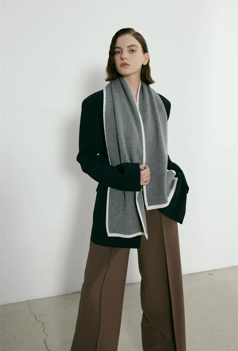 2022 New Warm Knitted Shawl Scarf Dual Use Unisex — feature 35
