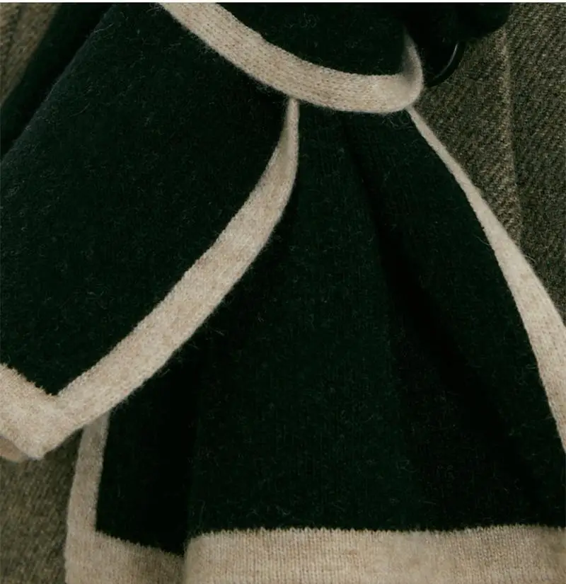 2022 New Warm Knitted Shawl Scarf Dual Use Unisex — feature 40