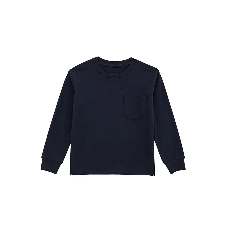Men's Long Sleeve Cotton T-Shirt Light Blue Large - Image 7
