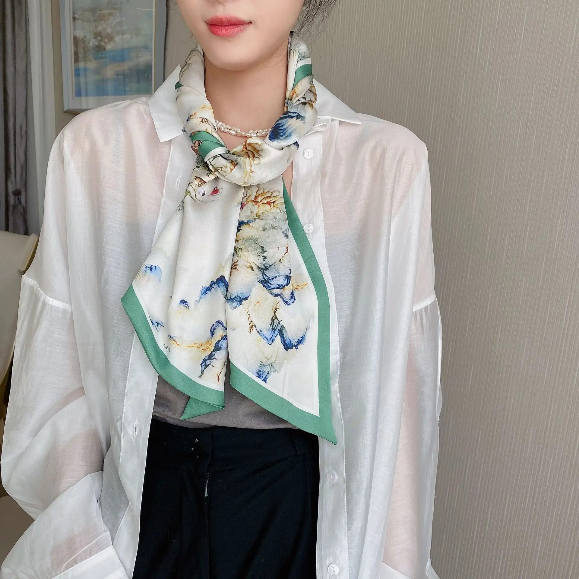 2022 Ethnic Rhombus Scarf for Women - Image 15