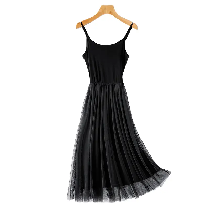 Black Halter Skirt Vest Dress for Women Summer - Image 8