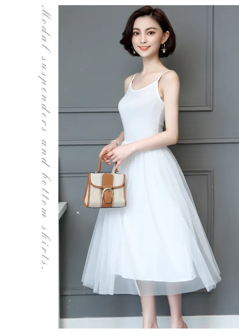 Black Halter Skirt Vest Dress for Women Summer — feature 16