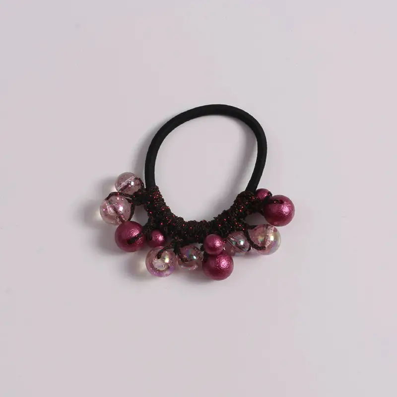 High Elastic Hair Rope with Pearl & Crystal Decor - Image 2