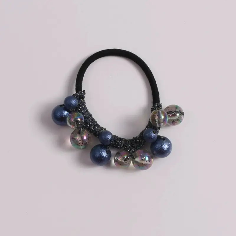 High Elastic Hair Rope with Pearl & Crystal Decor - Image 3