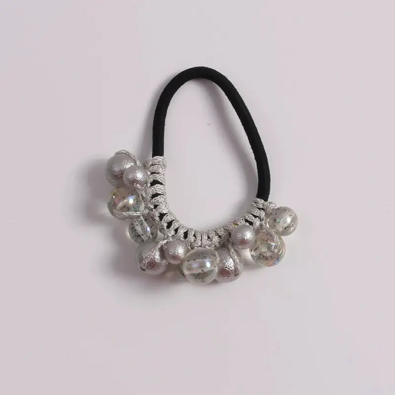 High Elastic Hair Rope with Pearl & Crystal Decor - Image 5