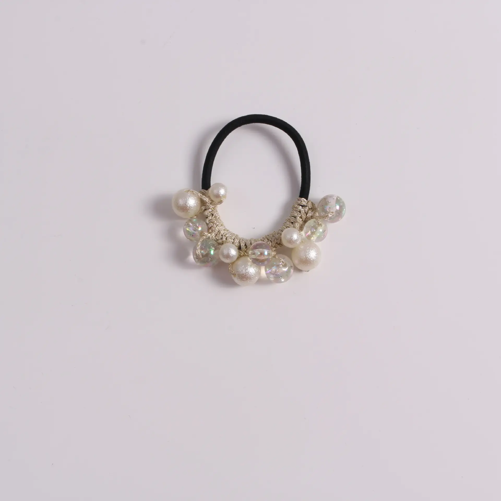 High Elastic Hair Rope with Pearl & Crystal Decor - Image 7