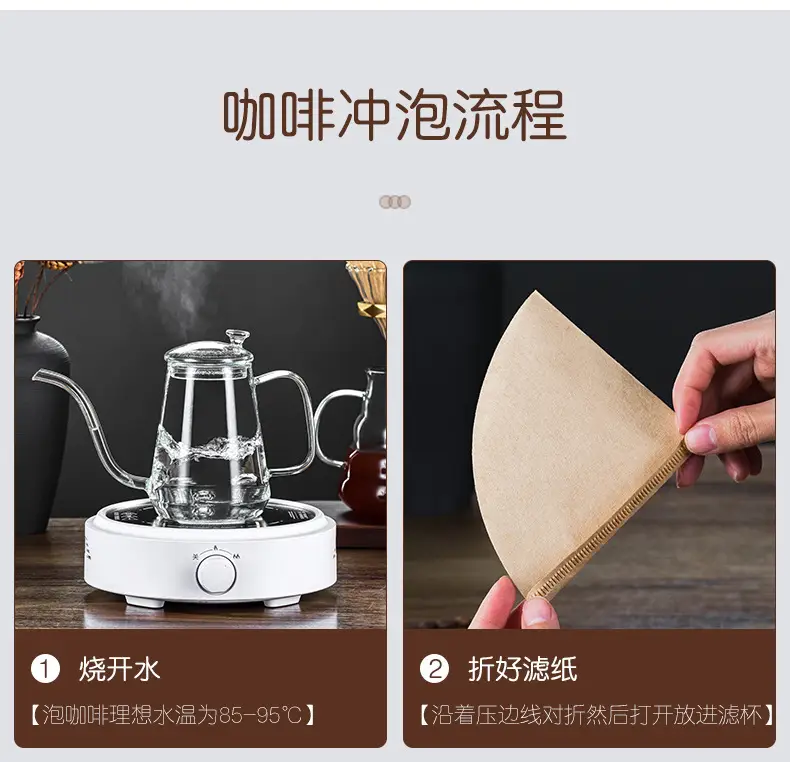 Glass Coffee Cups 200ml Hand Brewing Set — feature 12