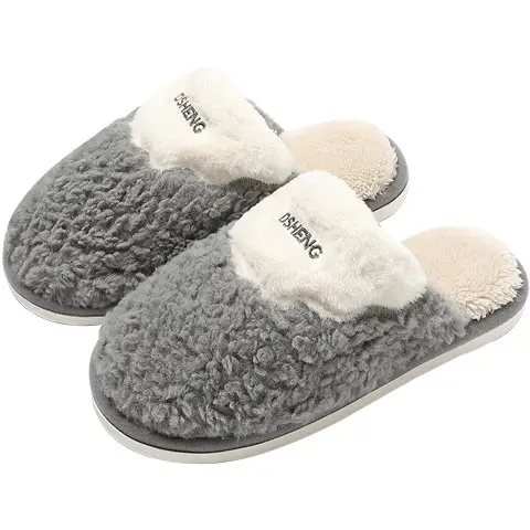 Cotton slippers winter men's home couples indoor home warm plush men's fluffy slippers wholesale winter women