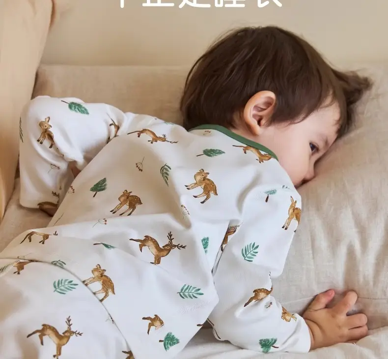 Children's Cotton Bear Print Sleepwear Set — feature 11