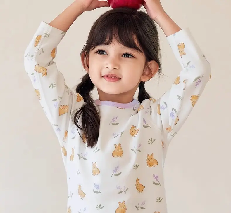 Children's Cotton Bear Print Sleepwear Set — feature 21
