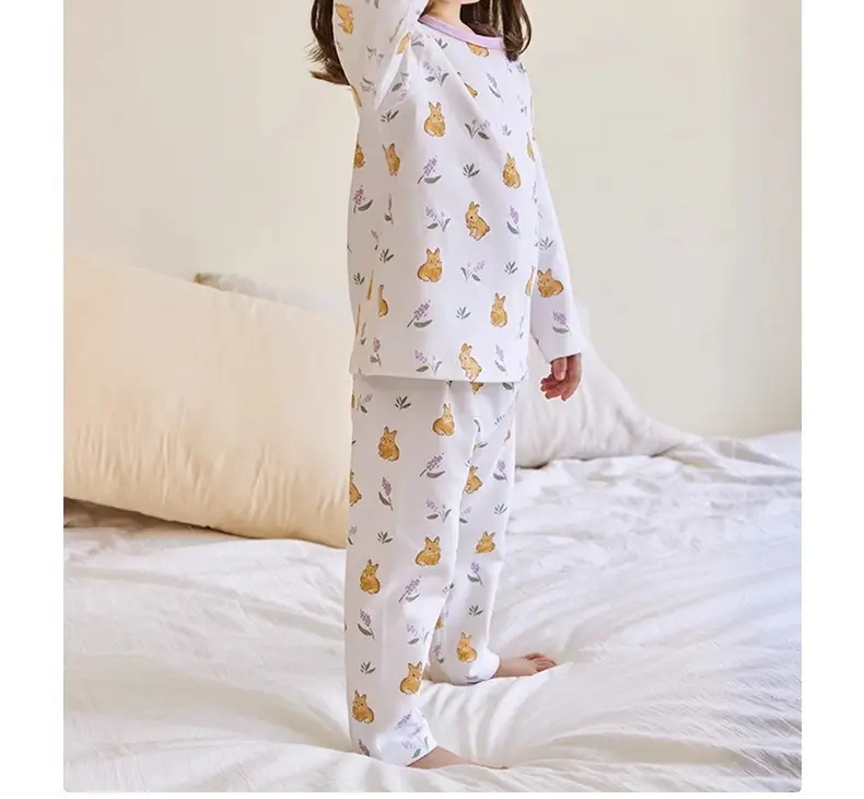 Children's Cotton Bear Print Sleepwear Set — feature 23