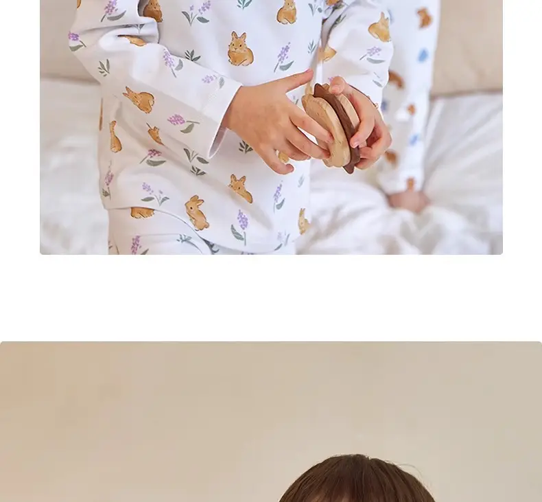 Children's Cotton Bear Print Sleepwear Set — feature 25