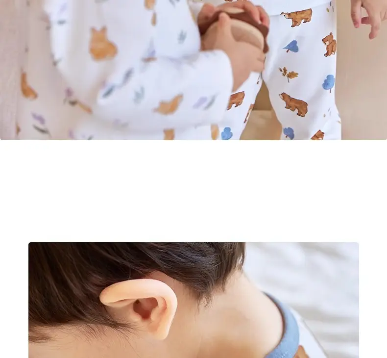 Children's Cotton Bear Print Sleepwear Set — feature 27