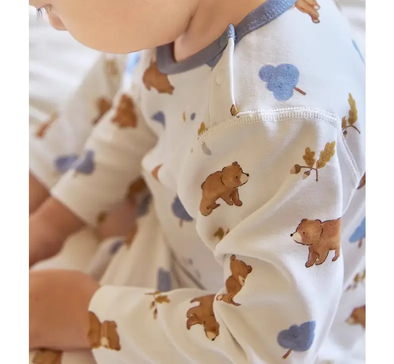 Children's Cotton Bear Print Sleepwear Set — feature 28
