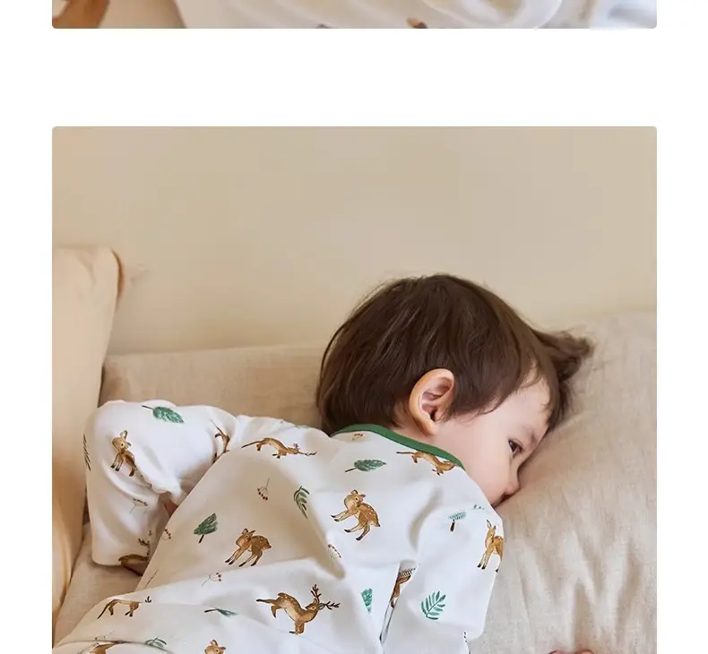 Children's Cotton Bear Print Sleepwear Set — feature 29