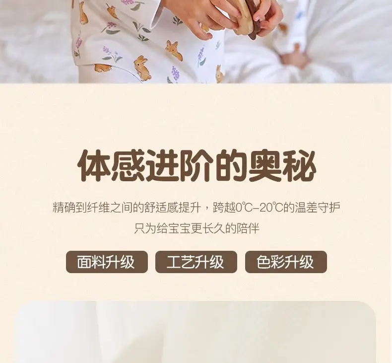 Children's Cotton Bear Print Sleepwear Set — feature 3