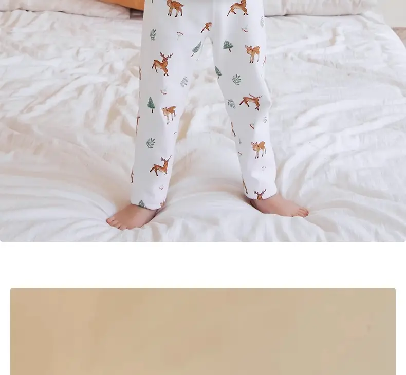 Children's Cotton Bear Print Sleepwear Set — feature 32