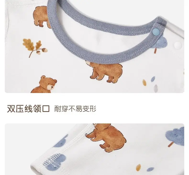 Children's Cotton Bear Print Sleepwear Set — feature 35
