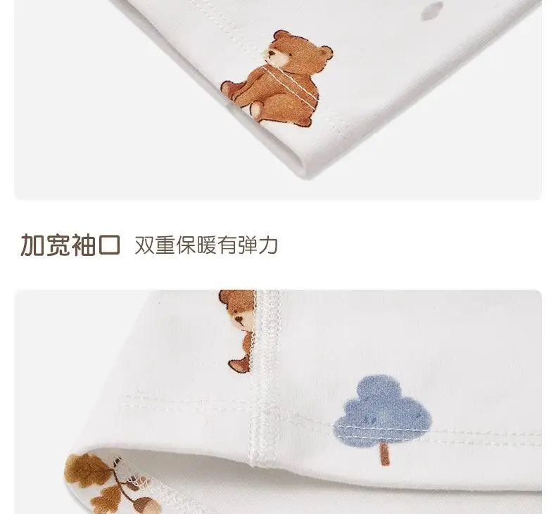 Children's Cotton Bear Print Sleepwear Set — feature 36