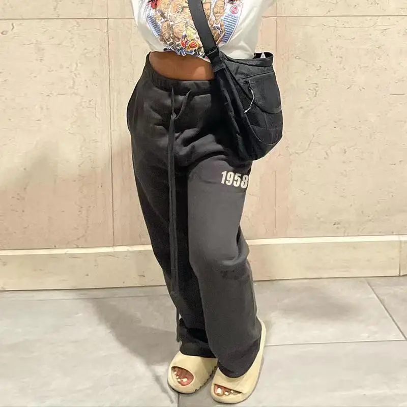 European American Cross-Country Sweatpants Grey Printed - Image 2