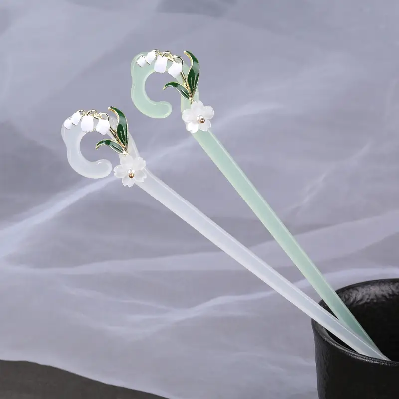 Acetate Hairpin for Women Ancient Chopsticks Hanfu Style - Image 8