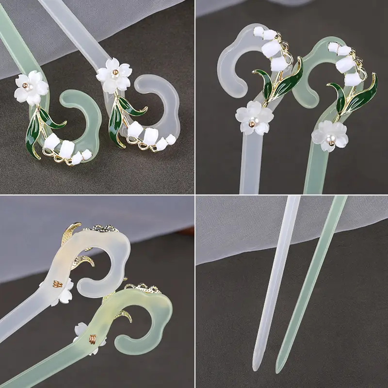 Acetate Hairpin for Women Ancient Chopsticks Hanfu Style - Image 10