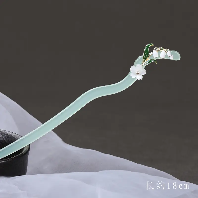 Acetate Hairpin for Women Ancient Chopsticks Hanfu Style - Image 4