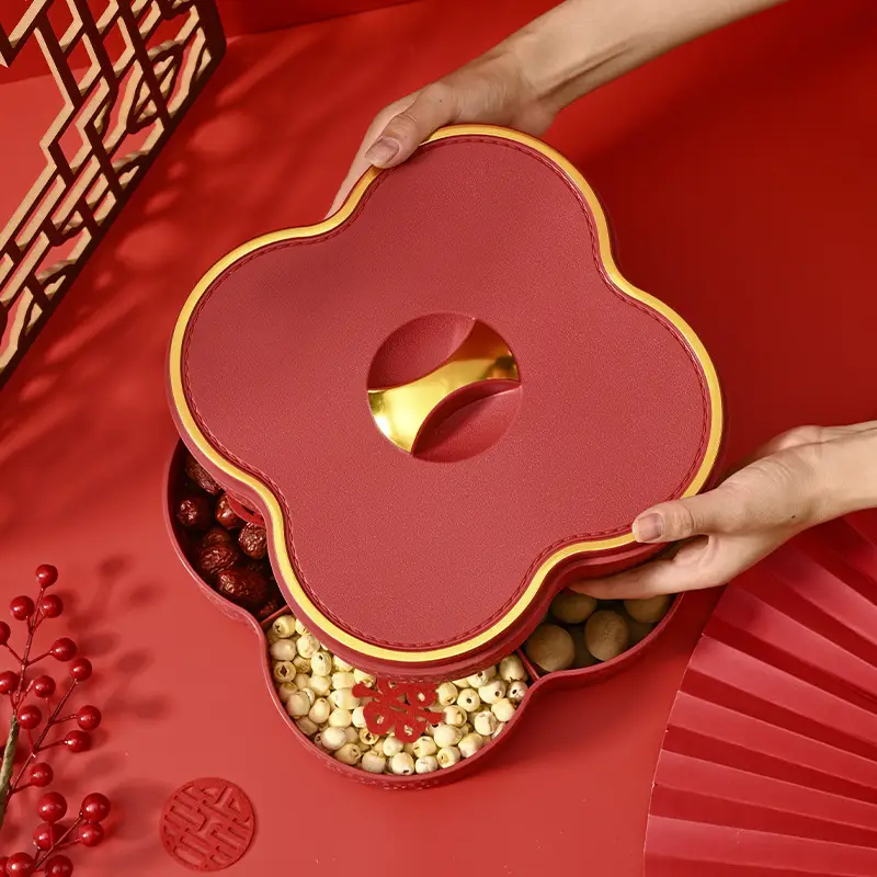 Red Light Luxury Fruit Compartment Box with Lid - Image 6